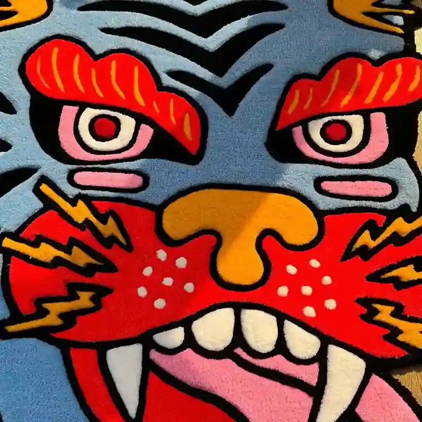 Mad Dog Snarl Rug – Tattoo Art Inspired Decor