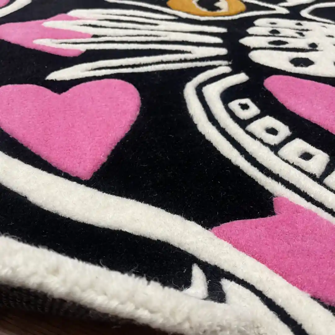 Unique Pink Panther Tattoo Area Rug for Home Decor