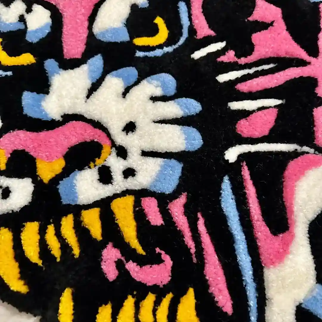 Unique Pink Panther Rage Rug for Modern Interiors