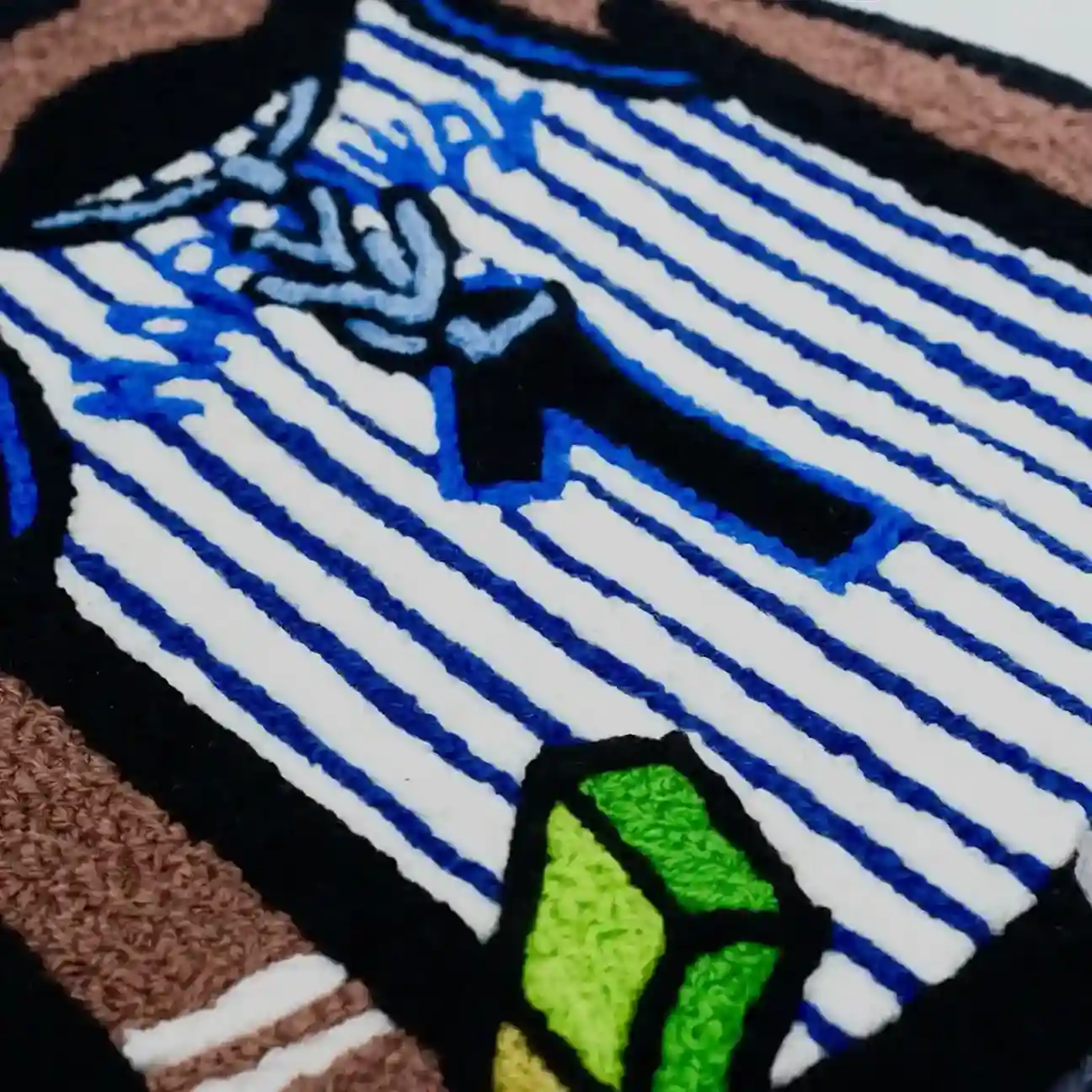 Drippy Rug Inspired by Playboi Carti and Orlando in Bedroom Setup