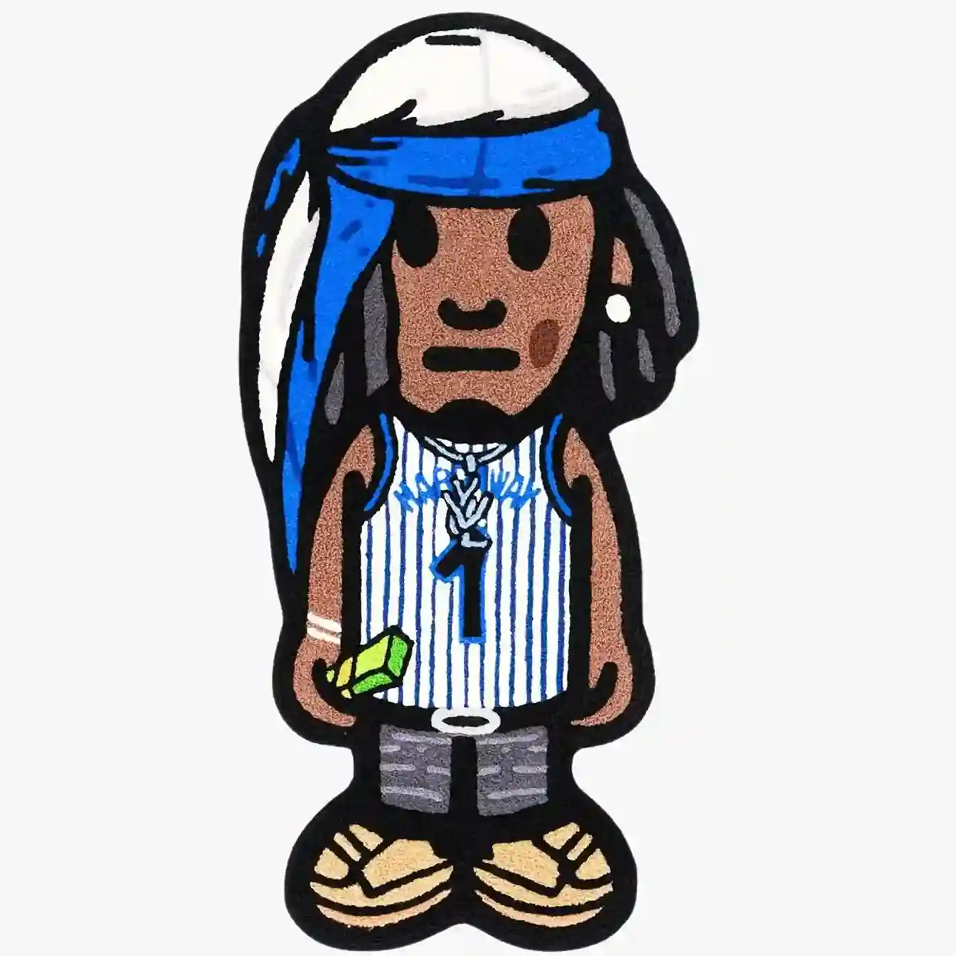 Drippy Rug Inspired by Playboi Carti and Orlando in Bedroom Setup