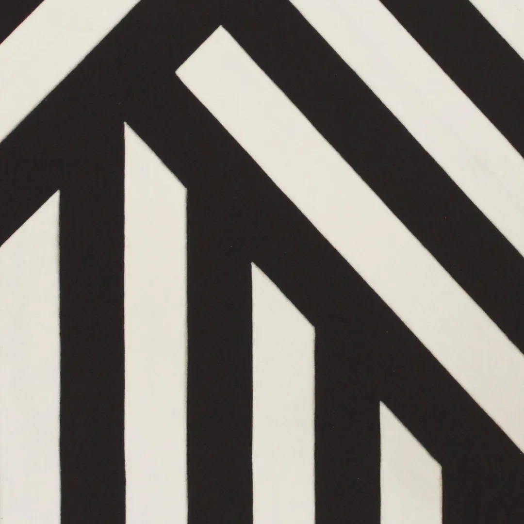 black and white hand tufted rug