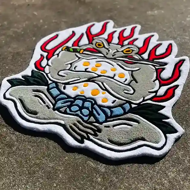 kaeru samurai tattoo rug