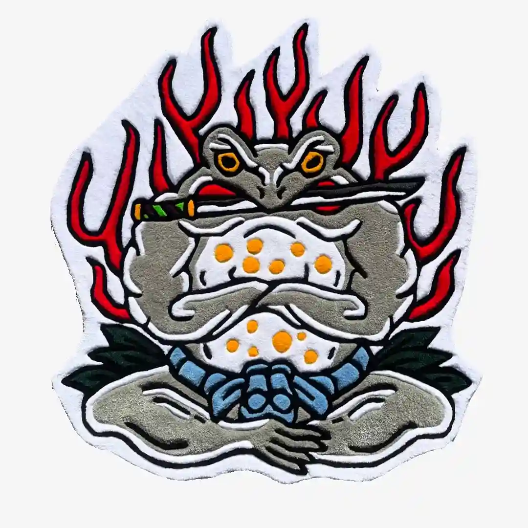 kaeru samurai tattoo rug