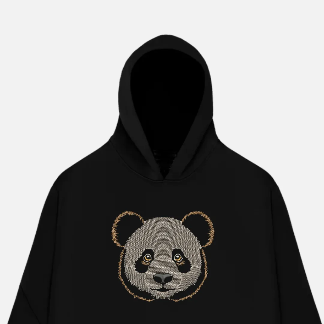 Panda Embroidered Hoodie Panda Embroidered Hoodie