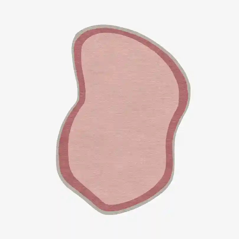 pink blossom irregular hand tufted rug