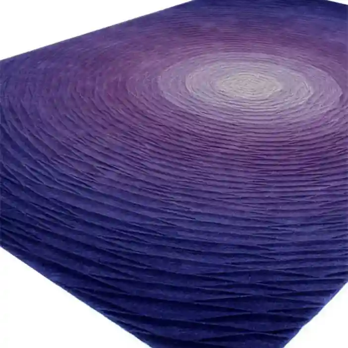 purple circle hand tufted rug