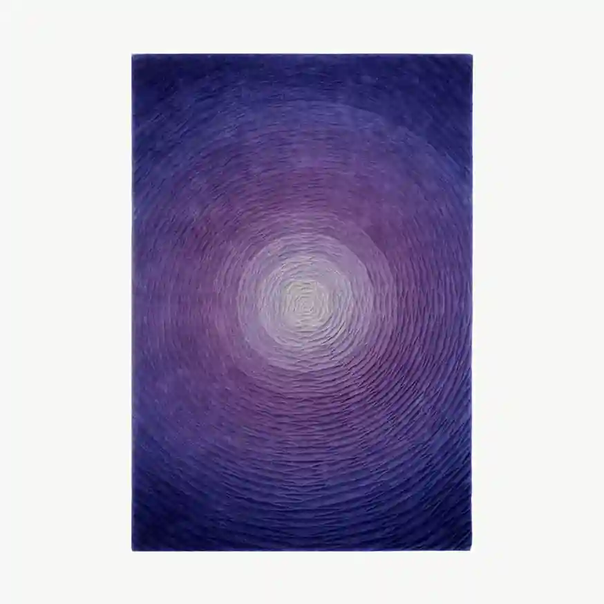 purple circle hand tufted rug