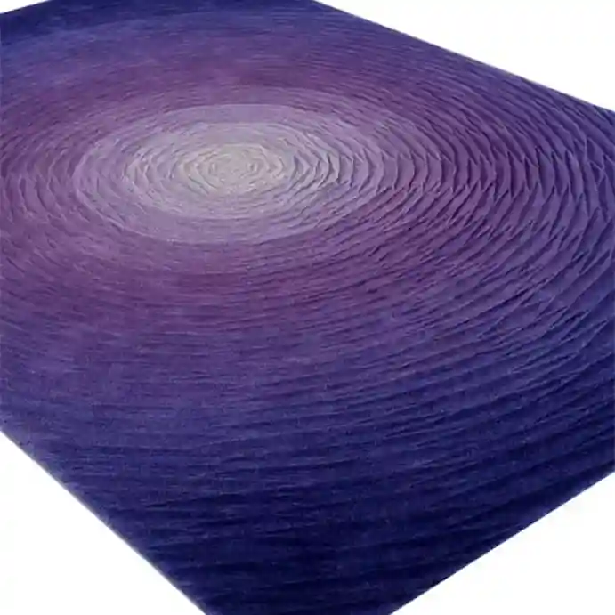 purple circle hand tufted rug