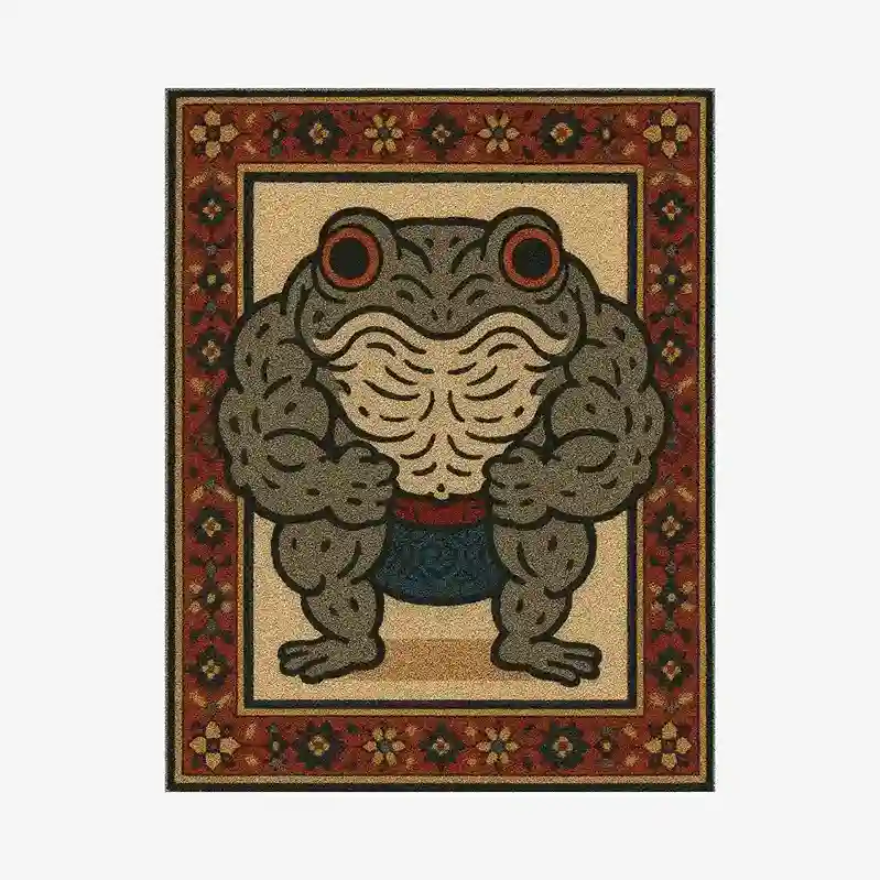 quick frog tattoo rug