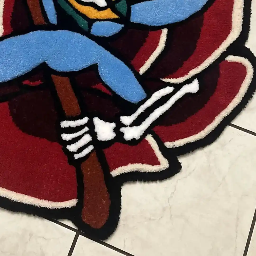 reaper rose tattoo rug