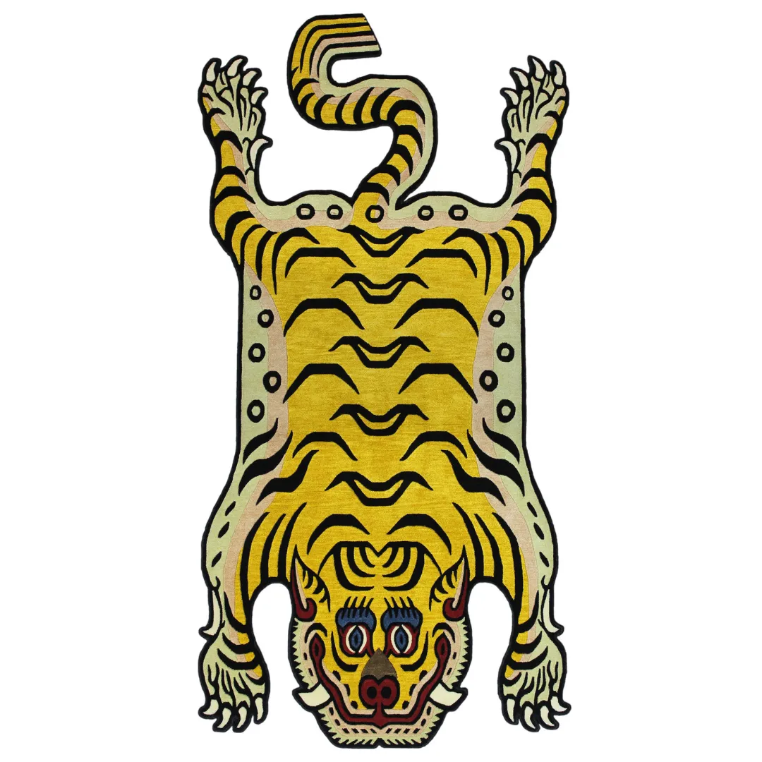 Yellow Tibetan Tiger Rug