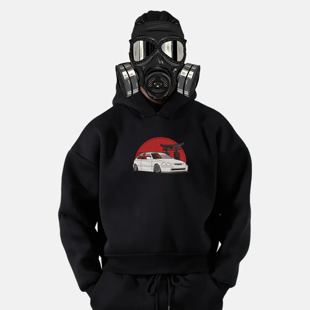 Japanese Car Embroidered Hoodie Japanese Car Embroidered Hoodie