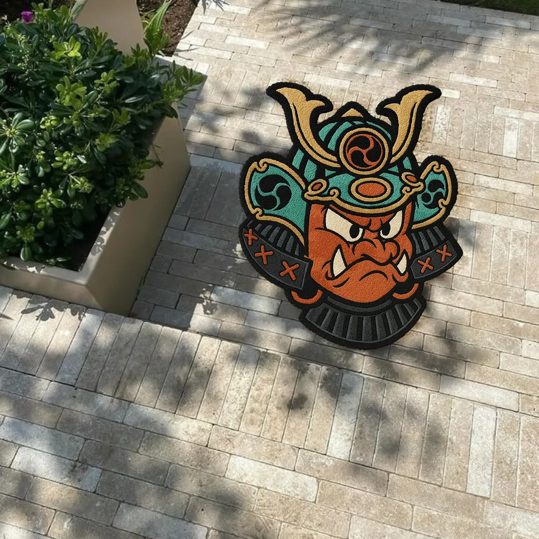 Samurai Oni Tattoo Inspired Rugs