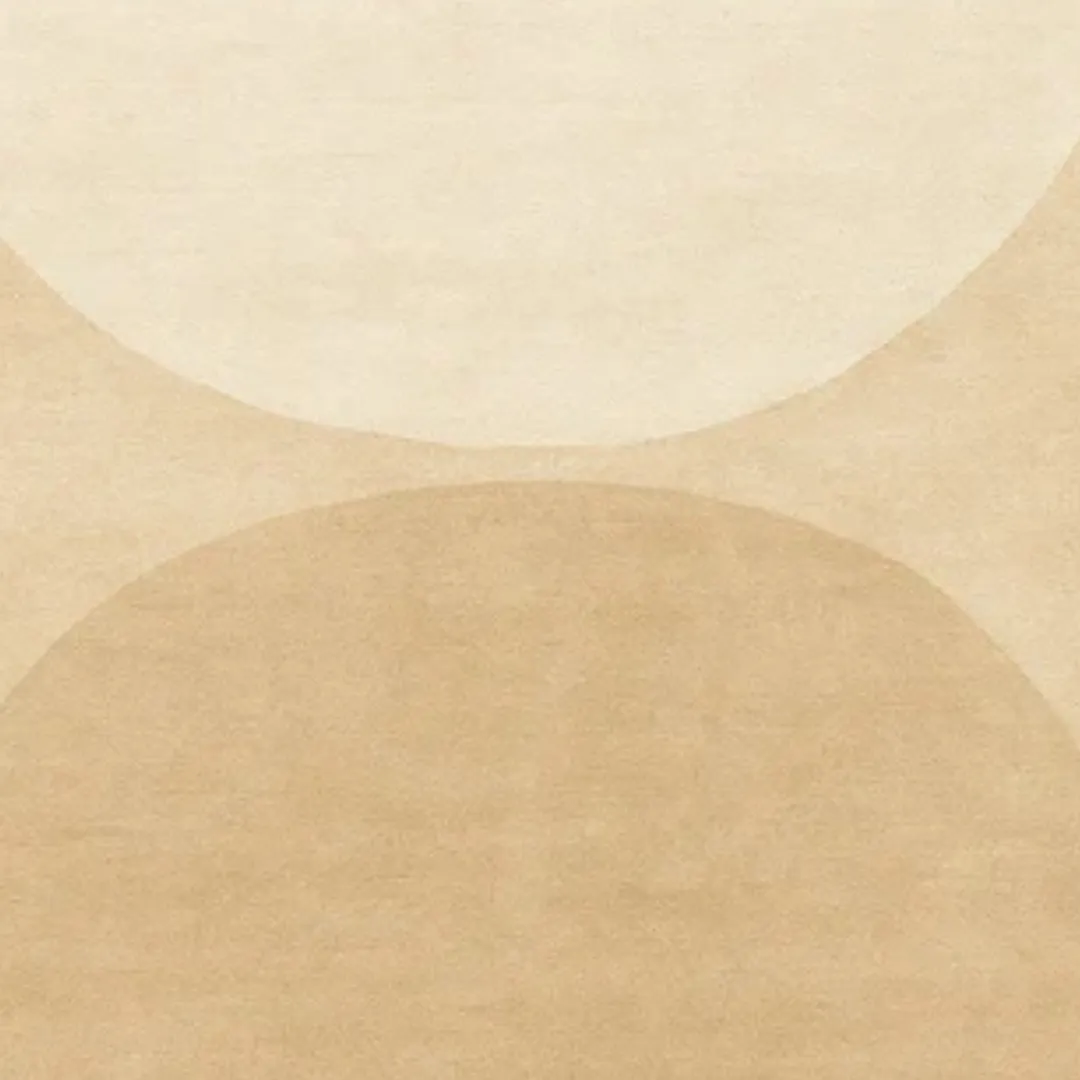 Close-up of hand-tufted wool with smooth sculpted curves