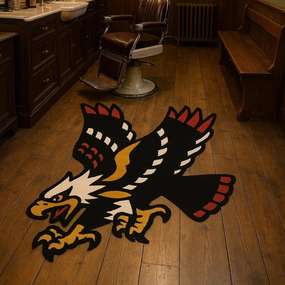 Statement animal rug for creative spaces