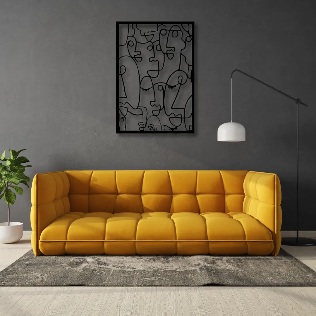 Abstract Faces Silhouettes