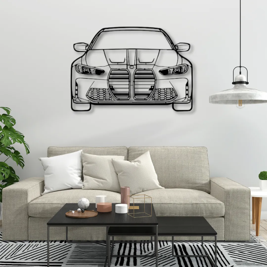 BMW M4 Car Metal Art Custom BMW M4 metal art perfect for car lovers and modern spaces.