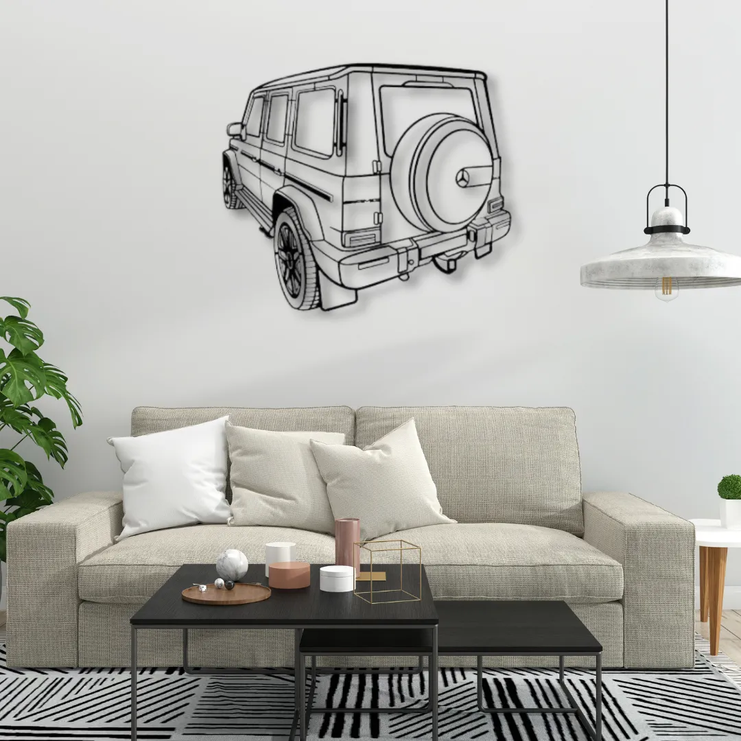 G-Wagon Silhouettes Luxury car metal art of the iconic Mercedes-Benz G-Wagon.
