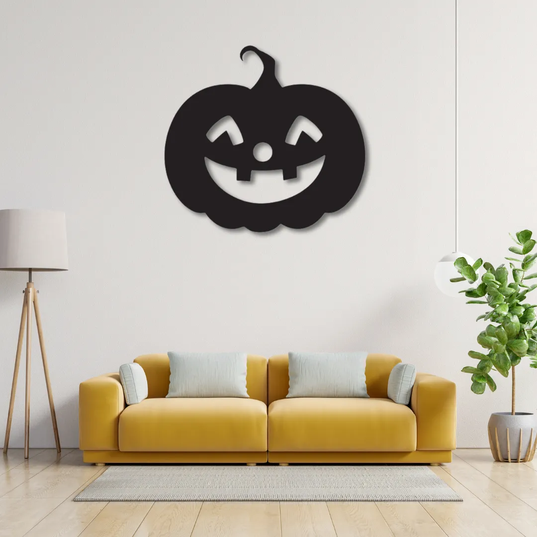 Pumpkin Glow Silhouette Family-friendly jack-o’-lantern Halloween wall art