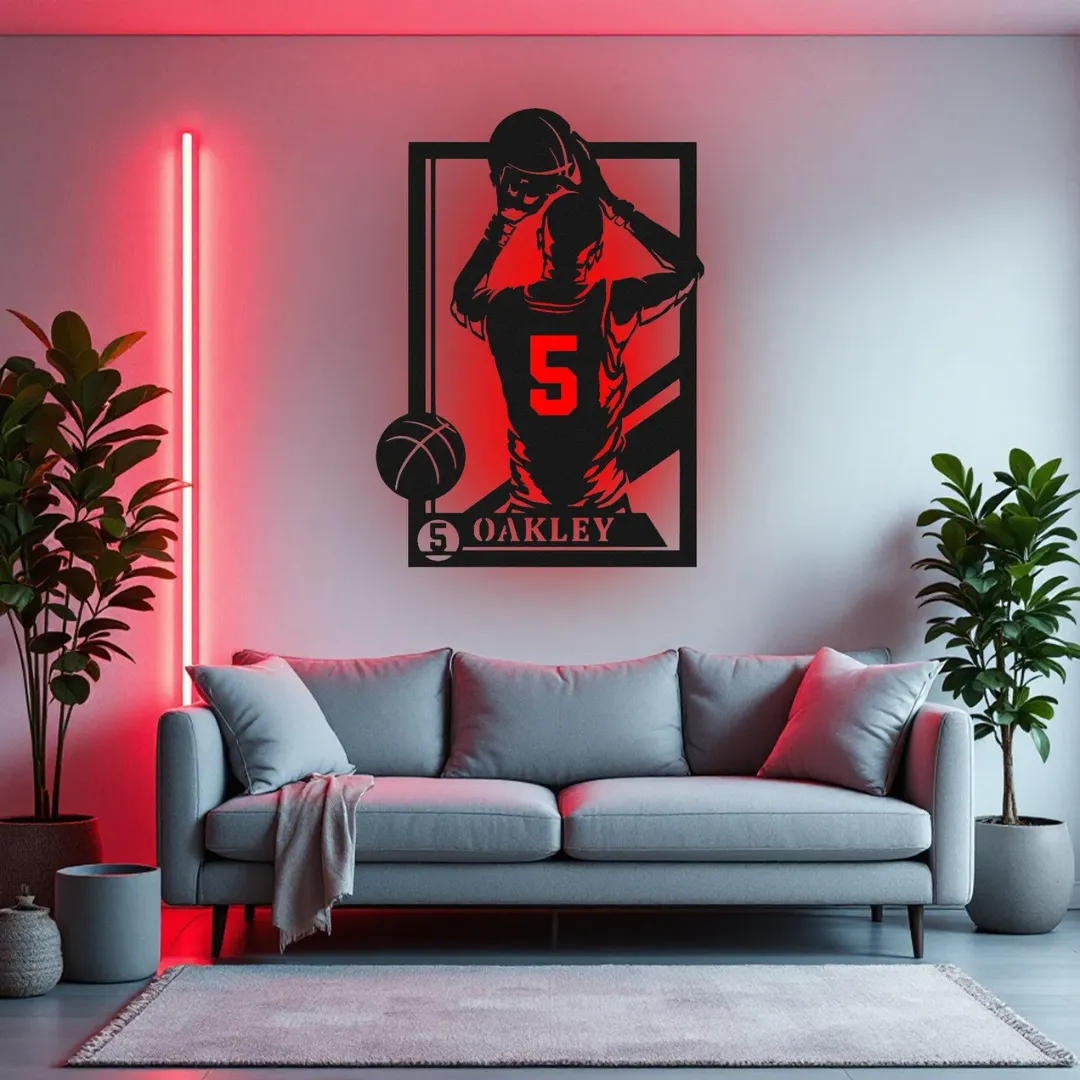 Basketball Player Shooting Silhouettes NBA-inspired basketball shooting wall décor personalized