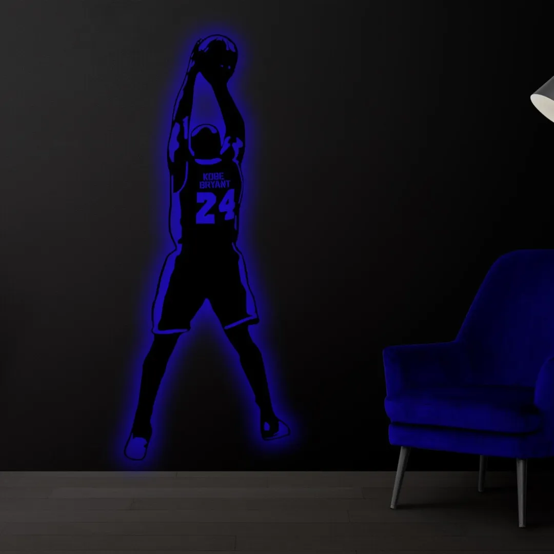 Kobe Bryant Silhouettes Kobe Bryant metal wall art for basketball fans