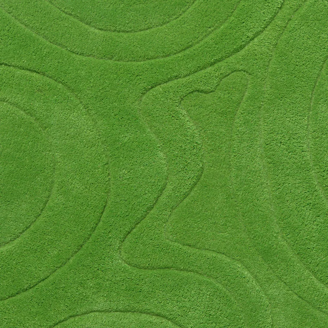 Bloom Rug Contemporary green rug inspired by nature and fluid movement – Green Bloom handmade area rug