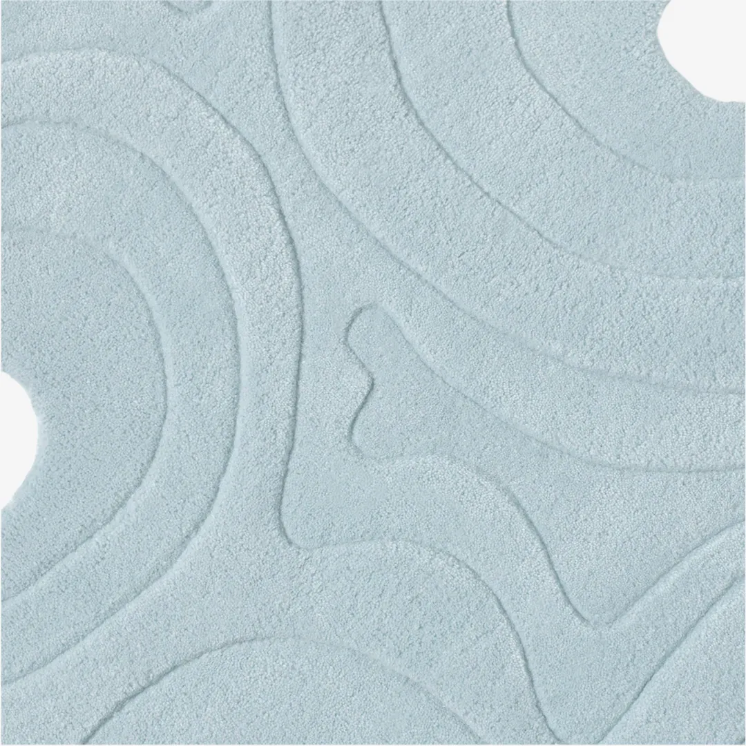 Aqua Rug Contemporary blue rug inspired by water ripples – Aqua Splash handmade area rug