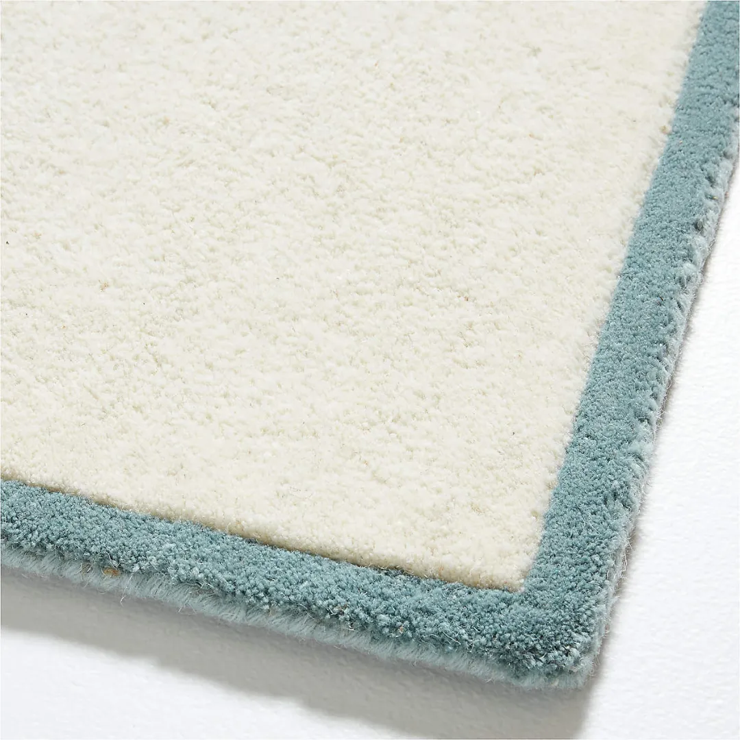 Court Play Kids Rug Handmade Court Play Rug with modern basketball court lines – sporty wool area rug