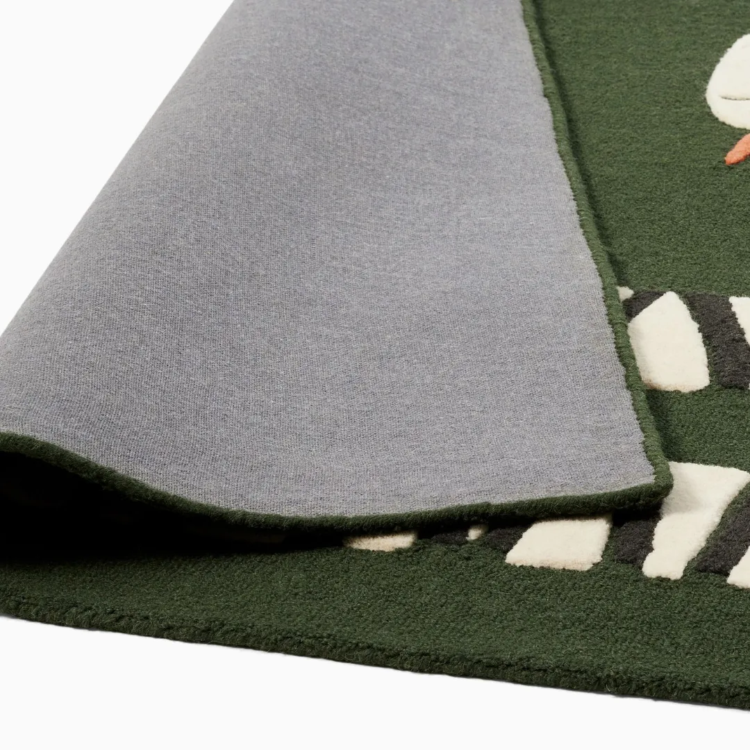 Ziggy Snake Rug Art-inspired rug featuring winding snake illustration – Ziggy Snake Path handmade wool rug