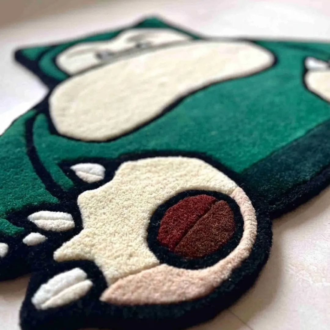 nap legend rug plush pile detail Macro angled view of the Nap Legend rug showing the thick, soft pile height and the durable edge finish of the hand-tufted wool.